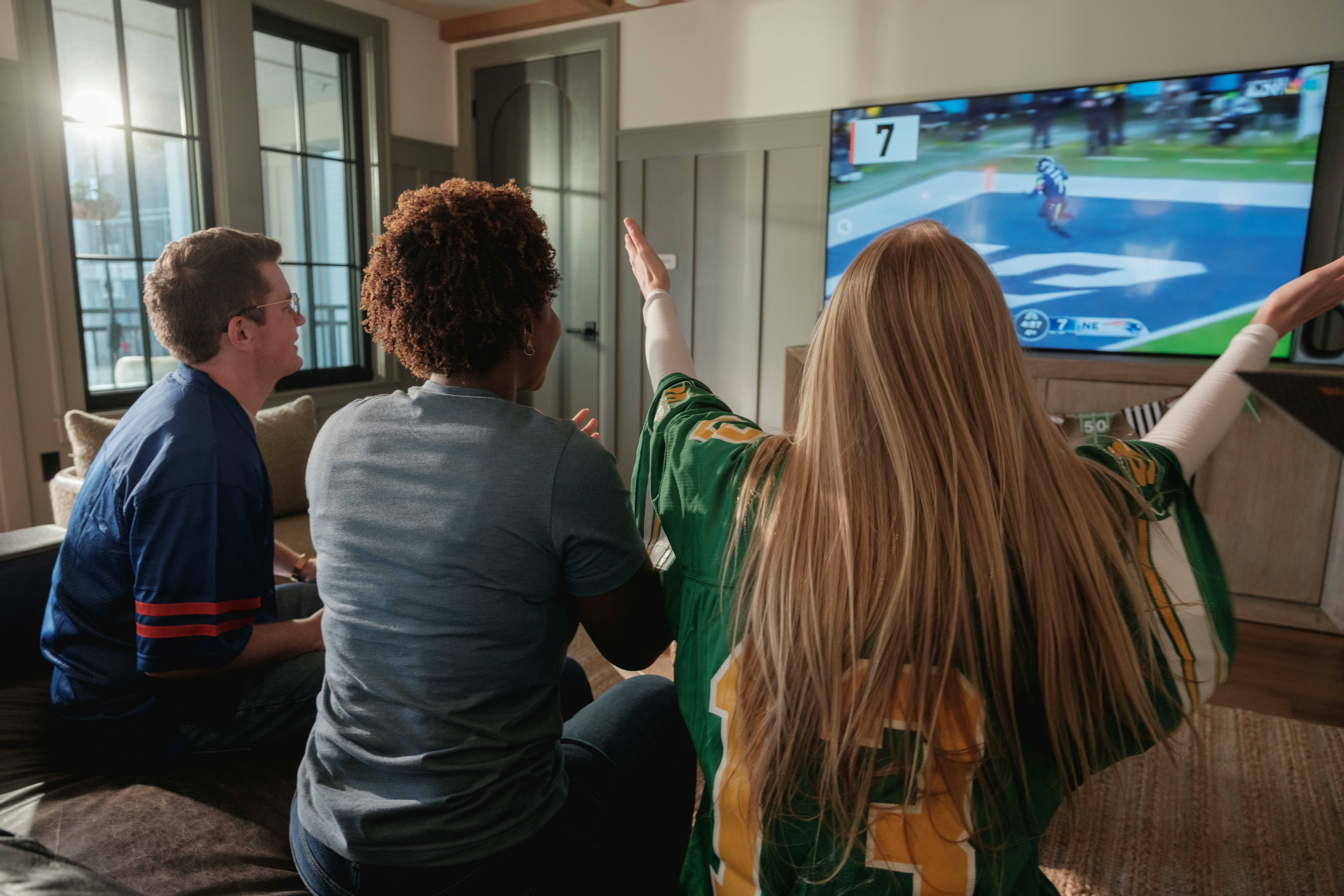 Bangladeshi sports fans cheering during a live match